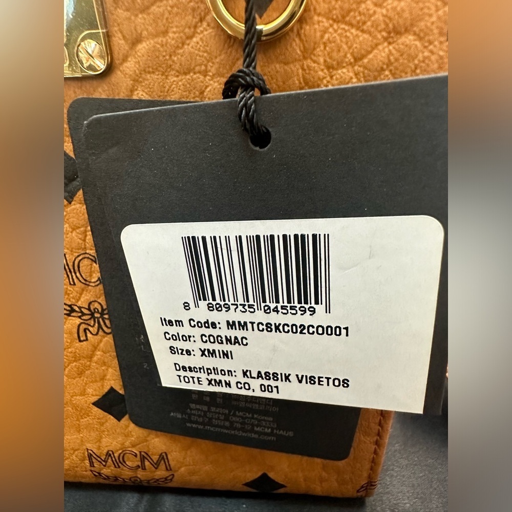 MCM Klassik Visetos XMini Crossbody Bag Cognac NWT - Picture 5 of 15